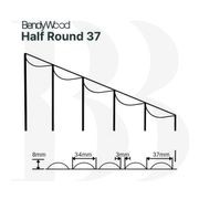 BendyWood Half Round 37 Black Walnut - Wall Panel gallery detail image