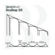 BendyWood Scallop 20 Primed - Cross Cut gallery detail image