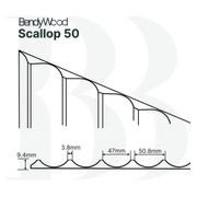 BendyWood Scallop 50 Primed - Wall Panel gallery detail image