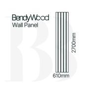 BendyWood Scallop 50 Primed - Wall Panel gallery detail image