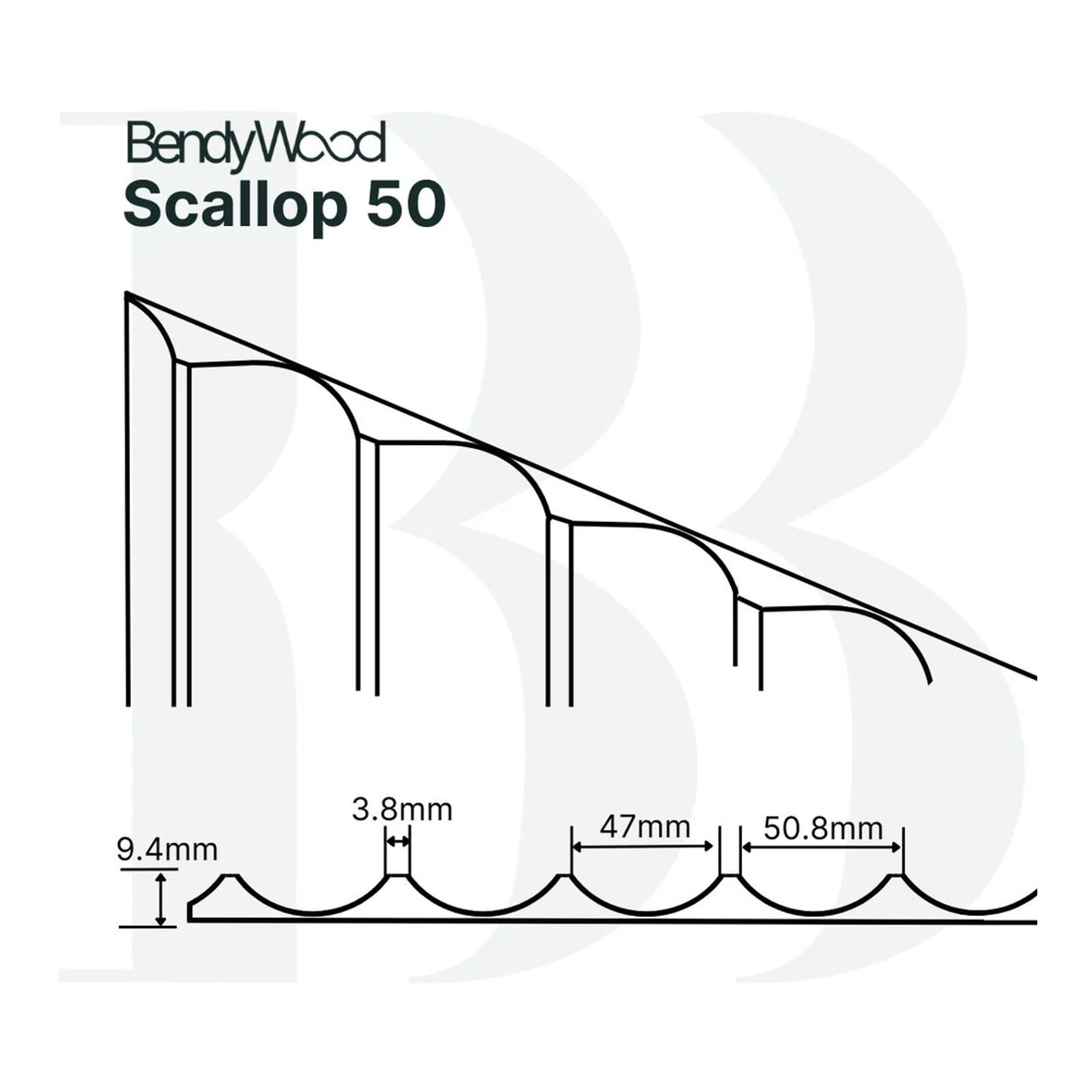 BendyWood Scallop 50 Oak - Wall Panel gallery detail image
