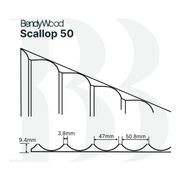 BendyWood Scallop 50 Oak - Wall Panel gallery detail image
