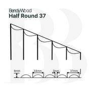 BendyWood Half Round 37 Oak - Wall Panel gallery detail image