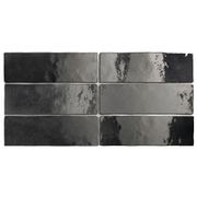Artemis Graphite Gloss Wall Tile 200x65x10mm gallery detail image