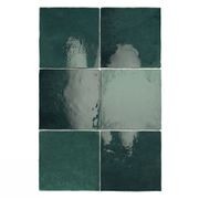 Artemis Moss Green Gloss Wall Tile 132x132x10mm gallery detail image