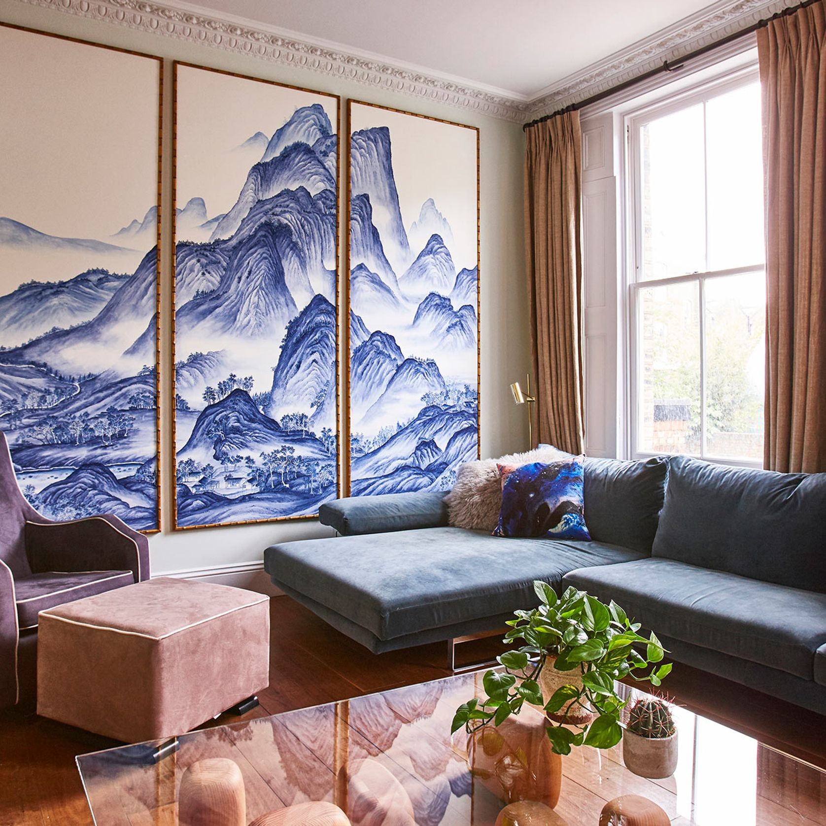 De Gournay Thousand Li of Rivers & Mountains |Wallpaper gallery detail image