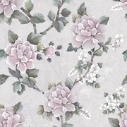 Peony Floral Wallpaper - White gallery detail image