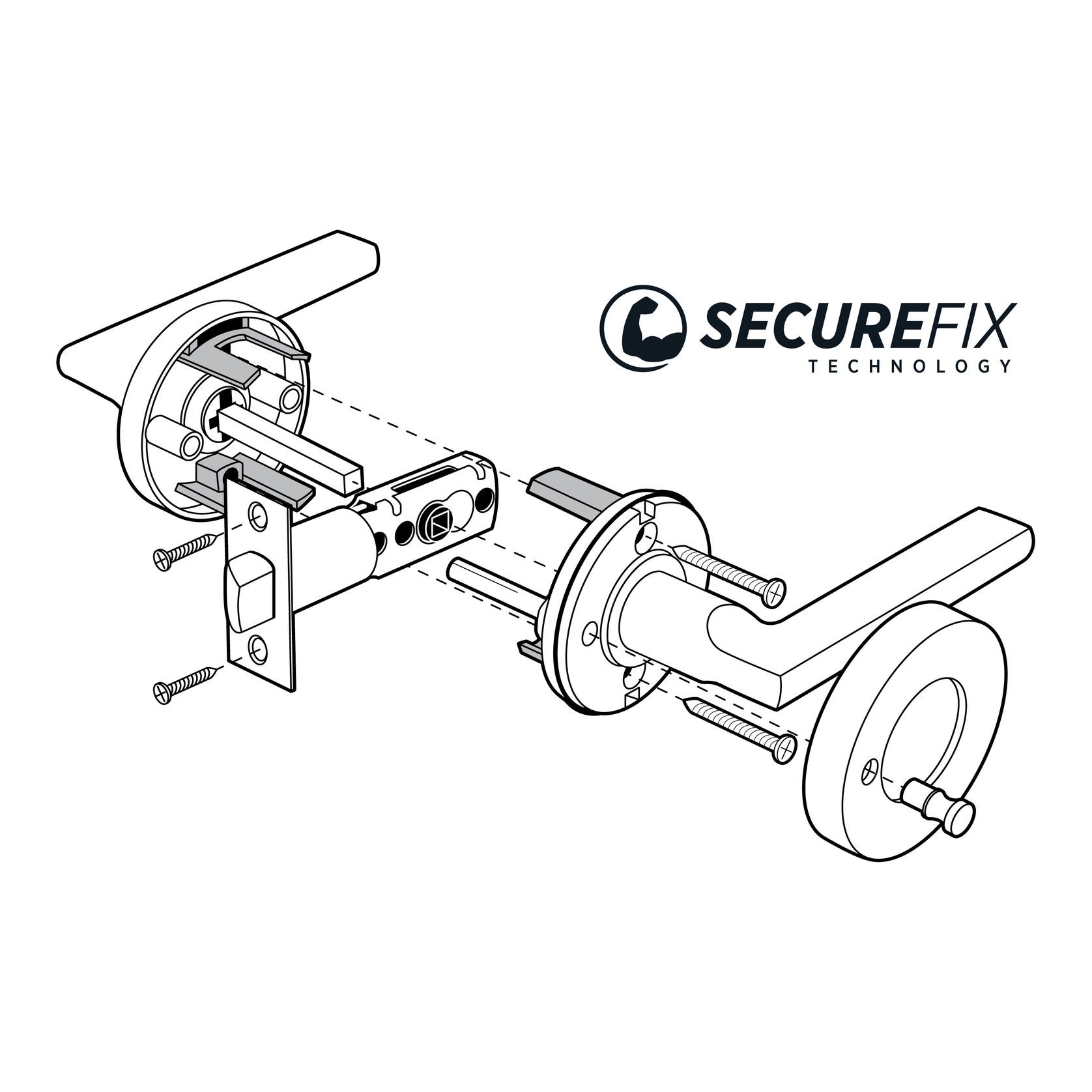 Picton Dummy Wardrobe Lever Black E18DT gallery detail image