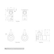 Elysian Washing Machine Stops - Brushed Gunmetal gallery detail image