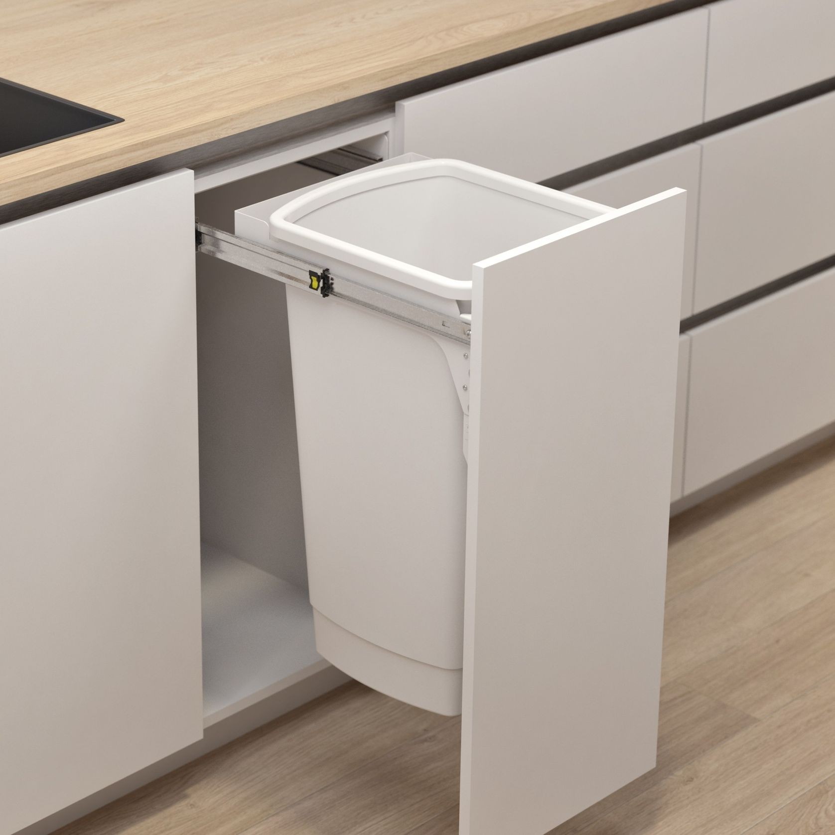 Hideaway Compact 1 x 50L Bucket | Door Pull gallery detail image