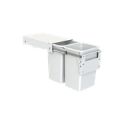 Hideaway Compact 2 x 20L Buckets | Door Pull | White gallery detail image