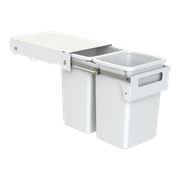 Hideaway Compact Bin 2 x 20L Buckets | Handle Pull gallery detail image