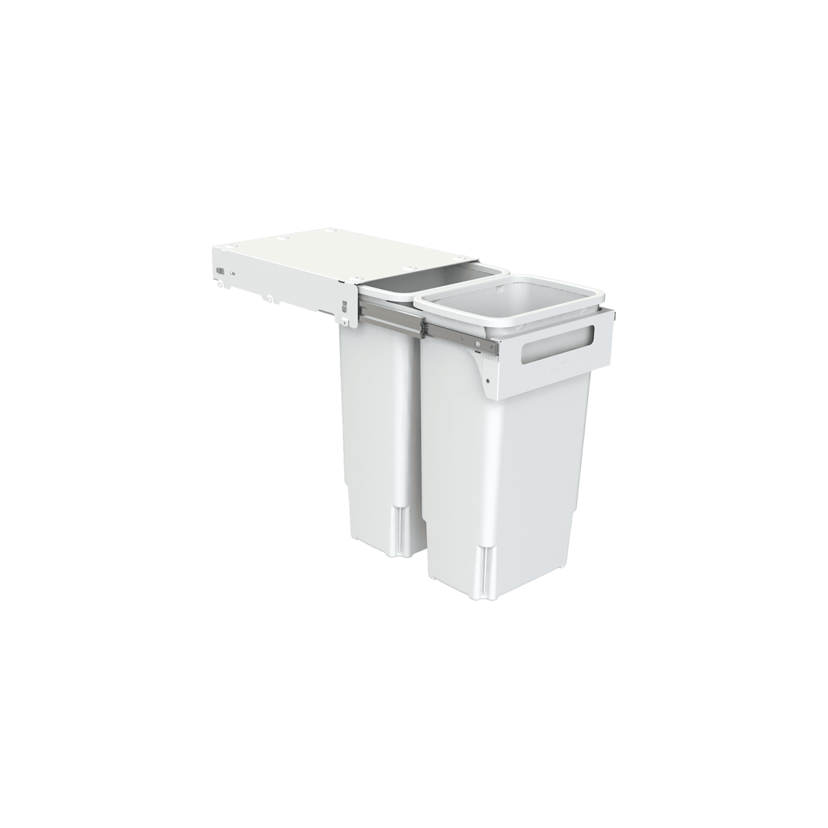 Hideaway Compact Bin 2 x 35L Buckets | Handle Pull gallery detail image
