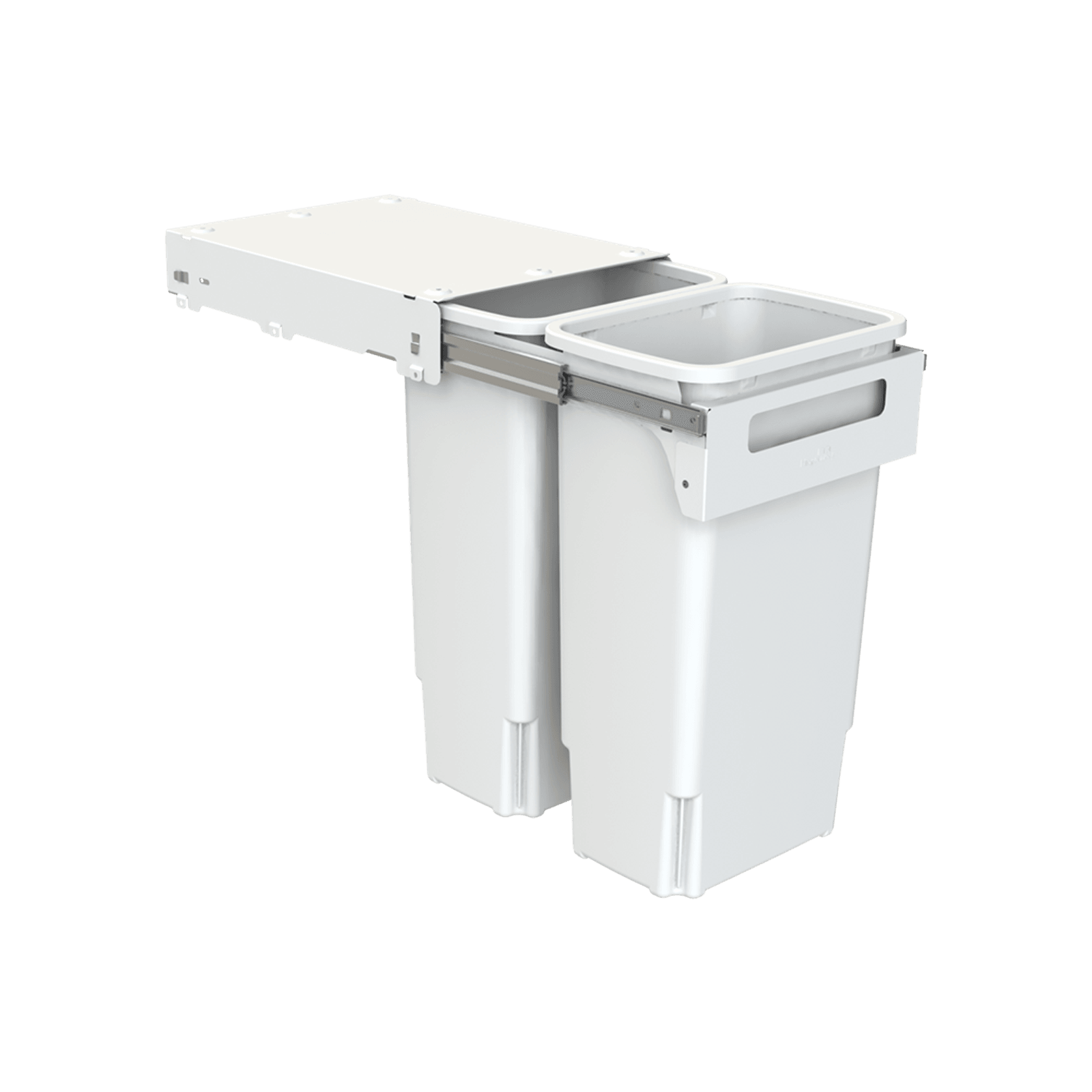 Hideaway Compact Bin 2 x 35L Buckets | Handle Pull gallery detail image