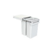 Hideaway Compact 2 x 40L Buckets | Handle Pull | White gallery detail image