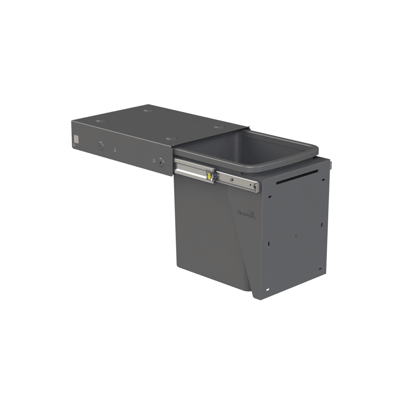 Hideaway Compact 1 x 15L Bucket | Door Pull | Cinder gallery detail image