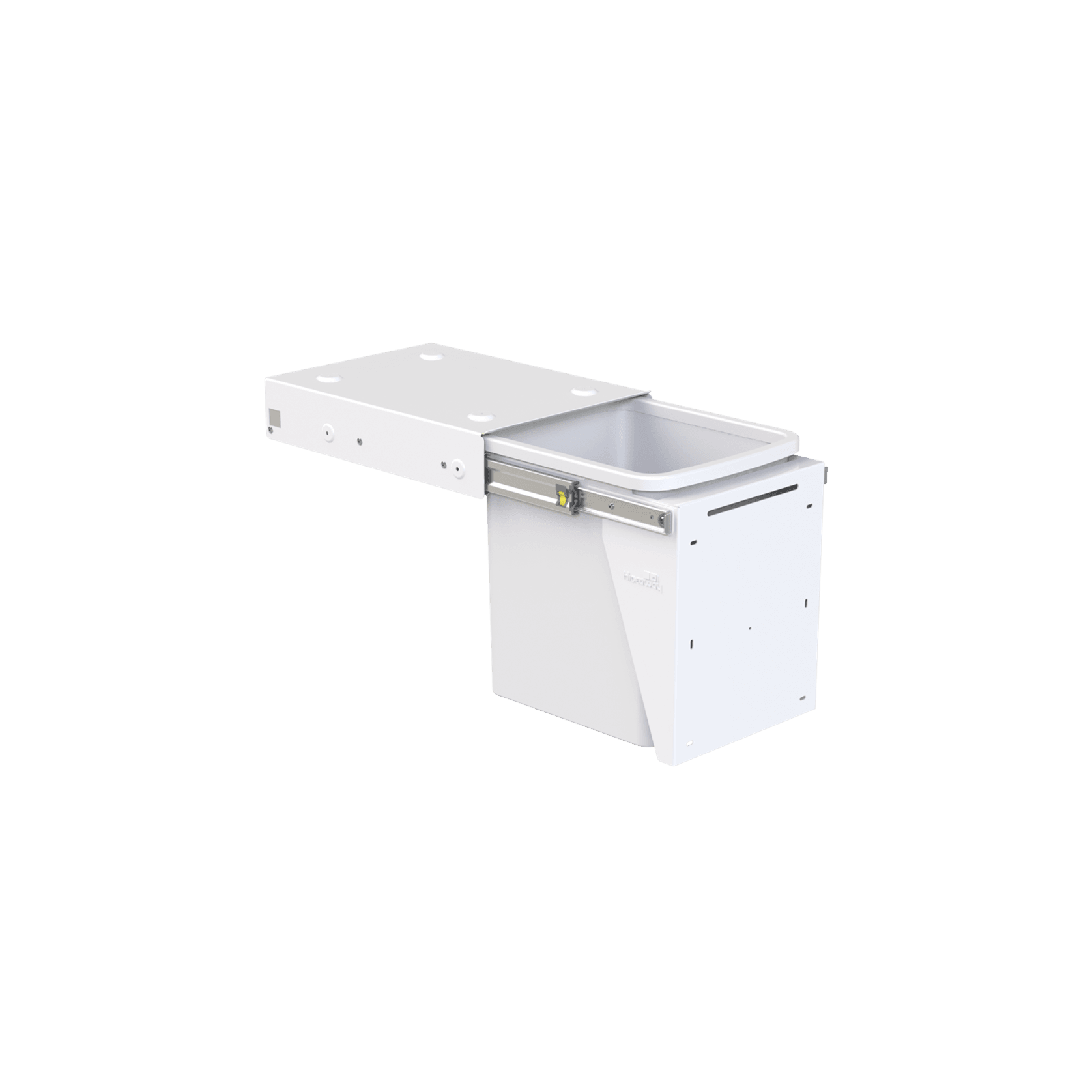 Hideaway Compact 1 x 15L Bucket | Door Pull | White gallery detail image