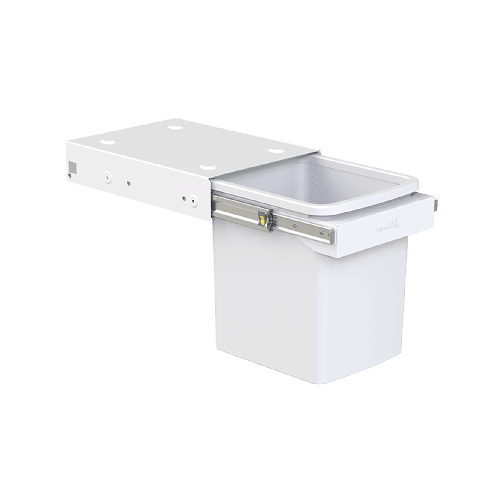Hideaway Compact 1 x 15L Bucket | Handle Pull | White gallery detail image