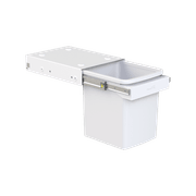 Hideaway Compact 1 x 15L Bucket | Handle Pull | White gallery detail image