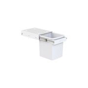 Hideaway Compact 1 x 15L Bucket | Handle Pull | White gallery detail image