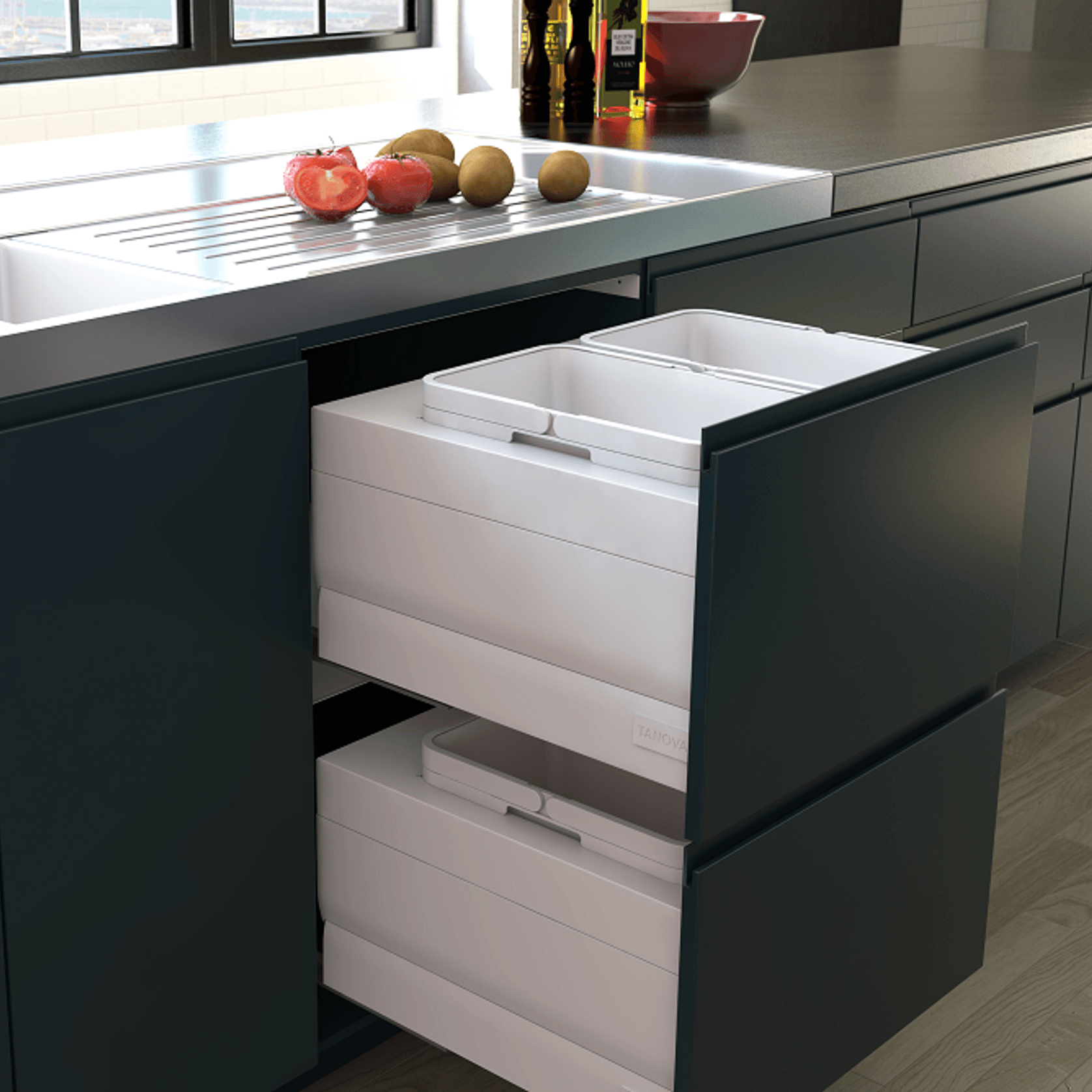 Tanova Designer Series Kitchen Waste Bins gallery detail image