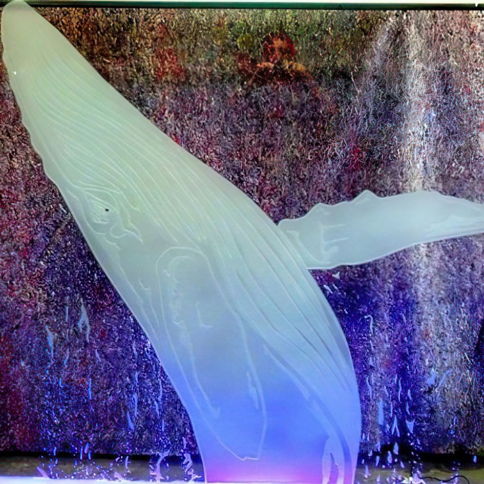 Breaching Whale | Carved Glass Water Feature gallery detail image