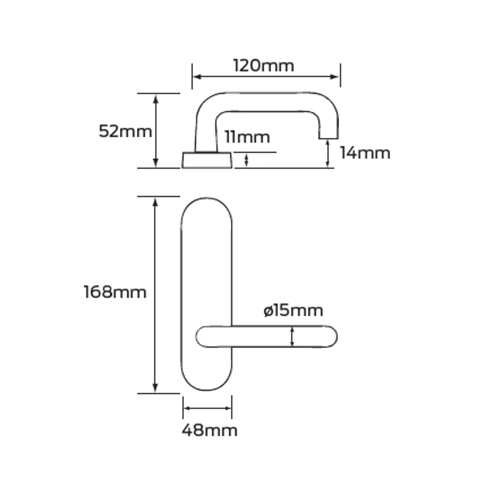 Legge 500 Series Alpha (29) Door Furniture gallery detail image