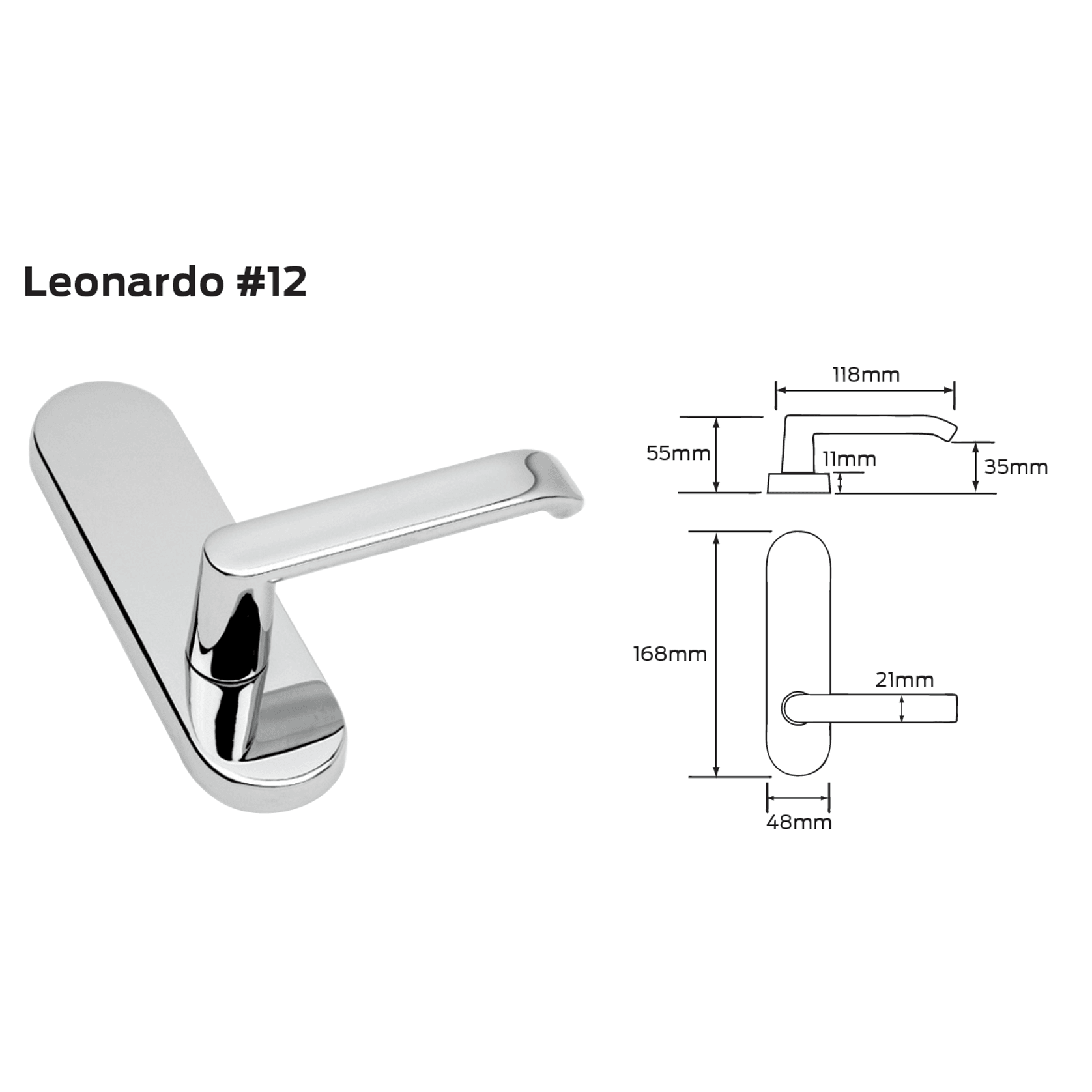 Legge 500 Series Leonardo (12) Door Furniture gallery detail image
