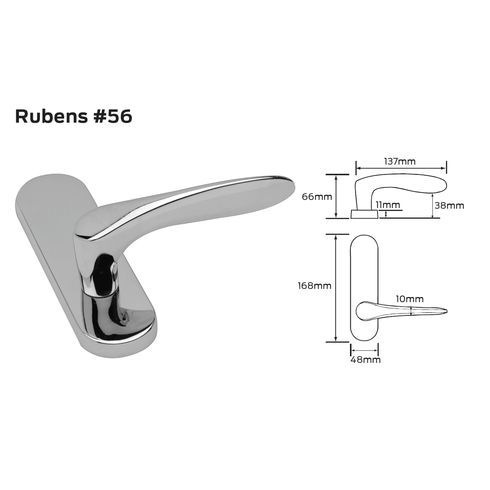 Legge 500 Series Rubens (56) Door Furniture gallery detail image
