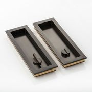 Joseph Giles Rectangular Recessed Privacy Pull gallery detail image