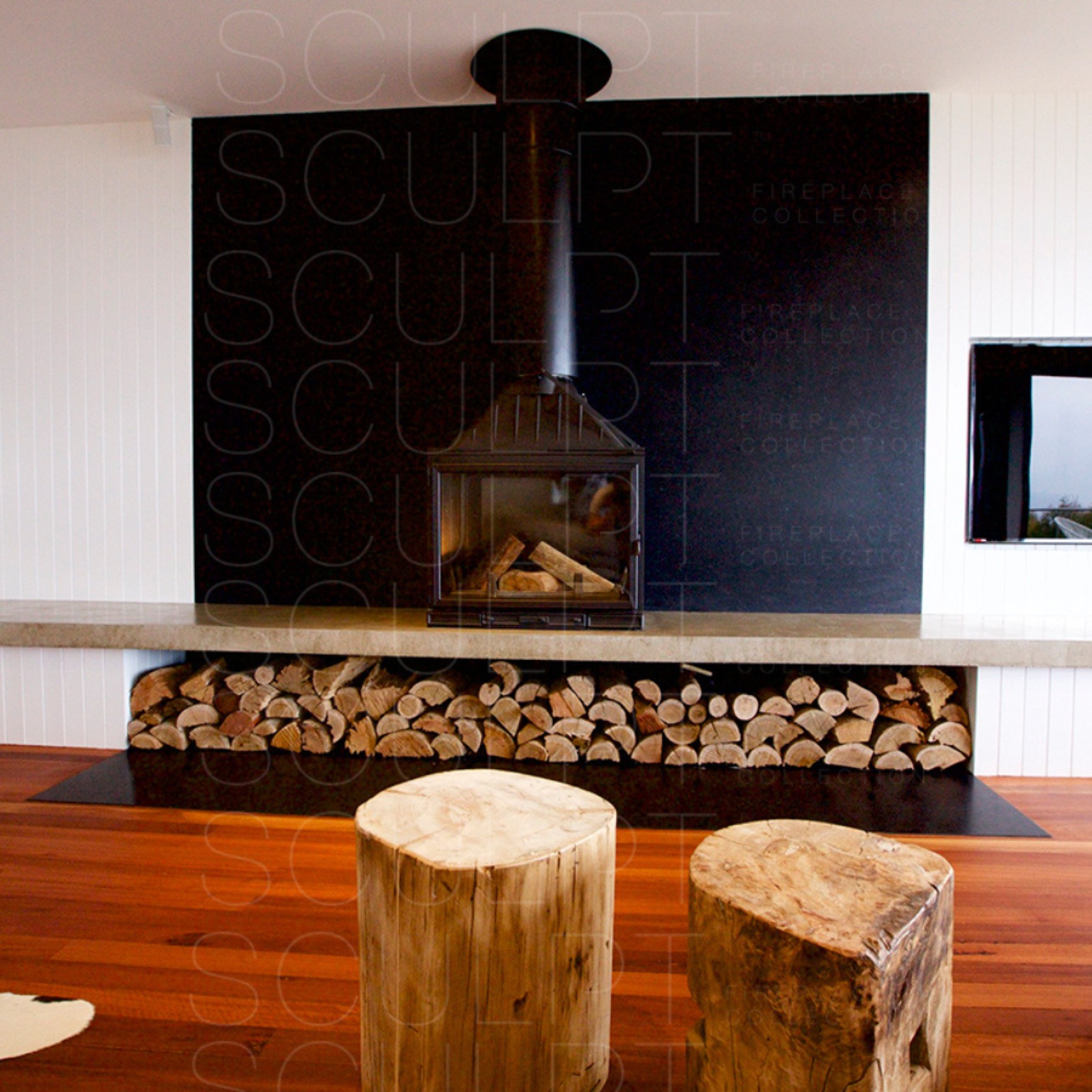 Seguin Multivision 8000 4 Sided Cheminee Fireplace gallery detail image