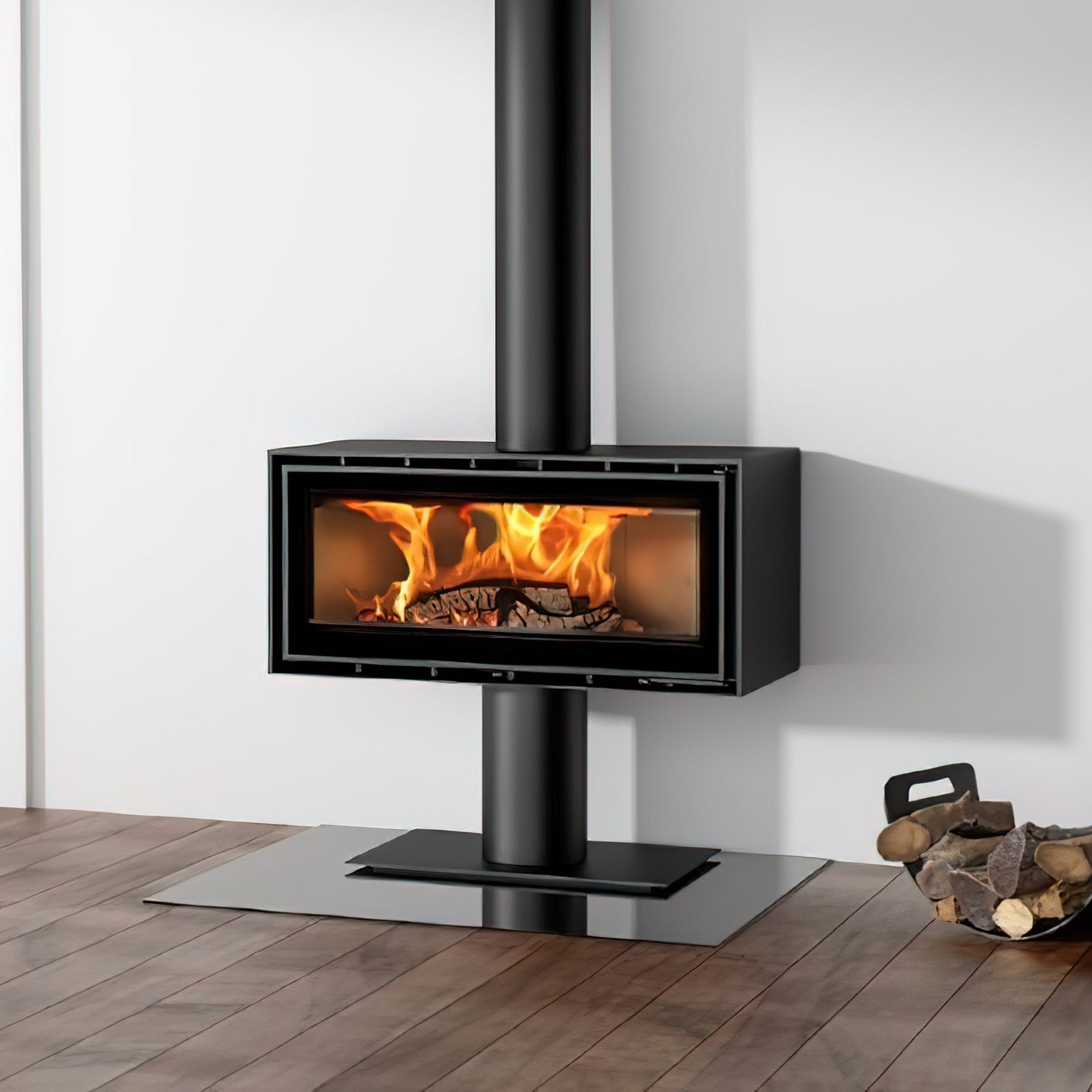 ADF Linea 100 P Freestanding Fireplace gallery detail image