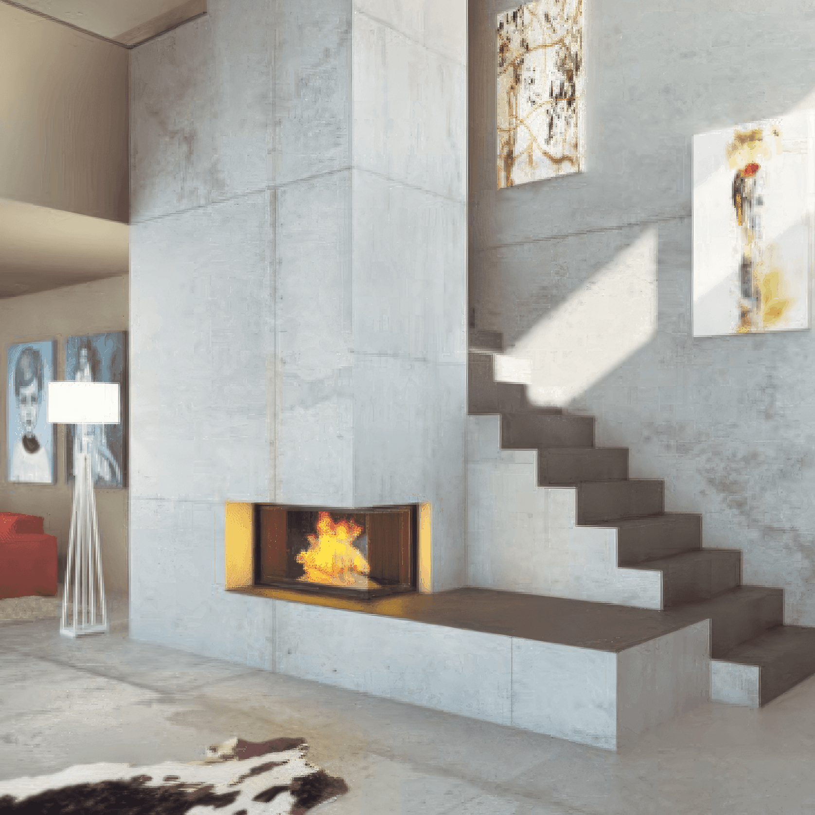 Cheminee Chazelles D100VAD Designer Wood Fireplace gallery detail image