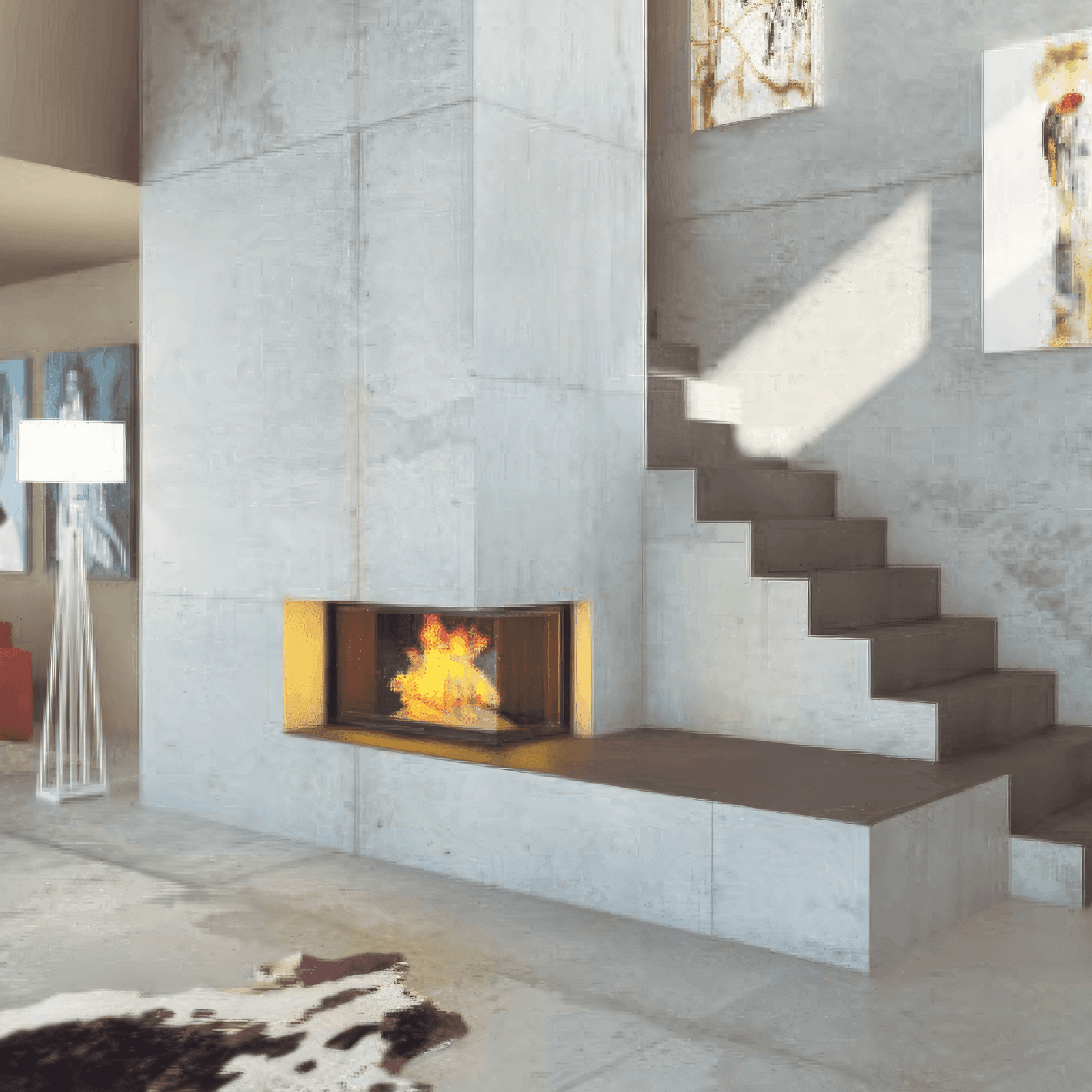 Cheminee Chazelles D100VAD Designer Wood Fireplace gallery detail image