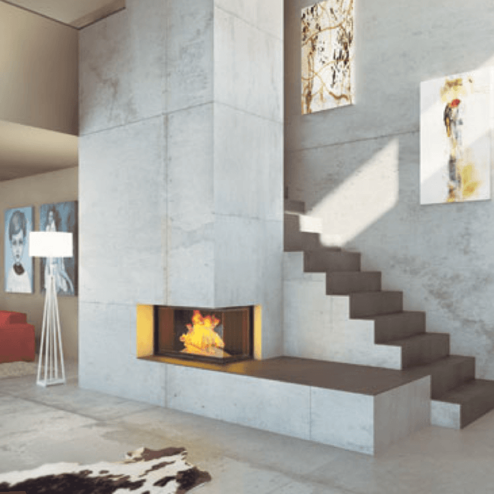 Cheminee Chazelles D100VAD Designer Wood Fireplace gallery detail image