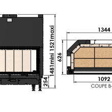 Cheminee Chazelles Designer D1350 Wood Fireplace gallery detail image