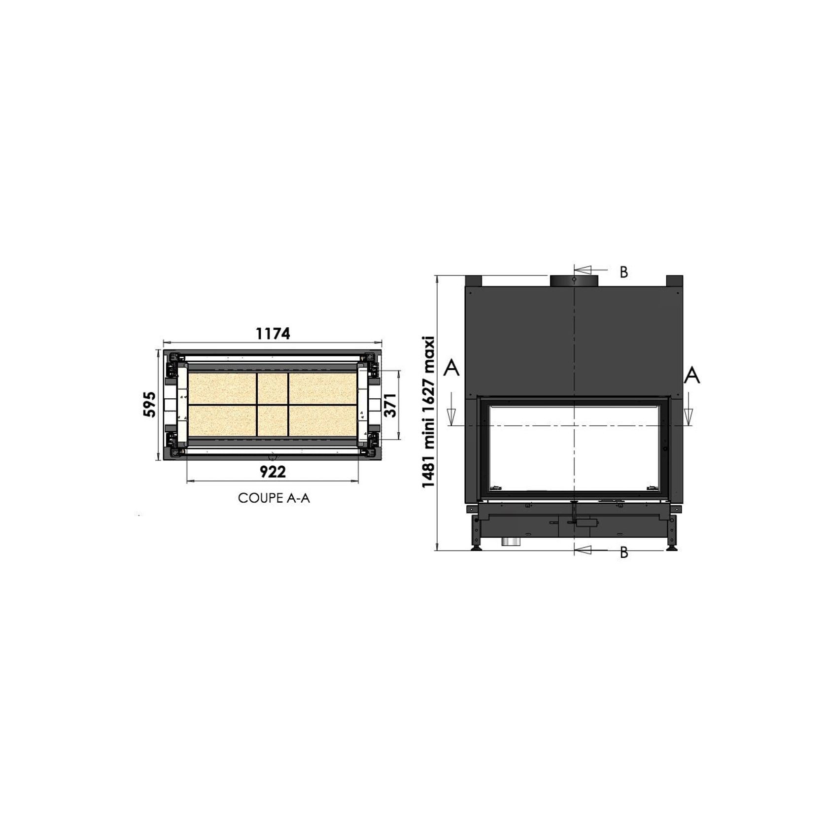 Cheminee Chazelles Df1200 Designer Wood Fireplace gallery detail image
