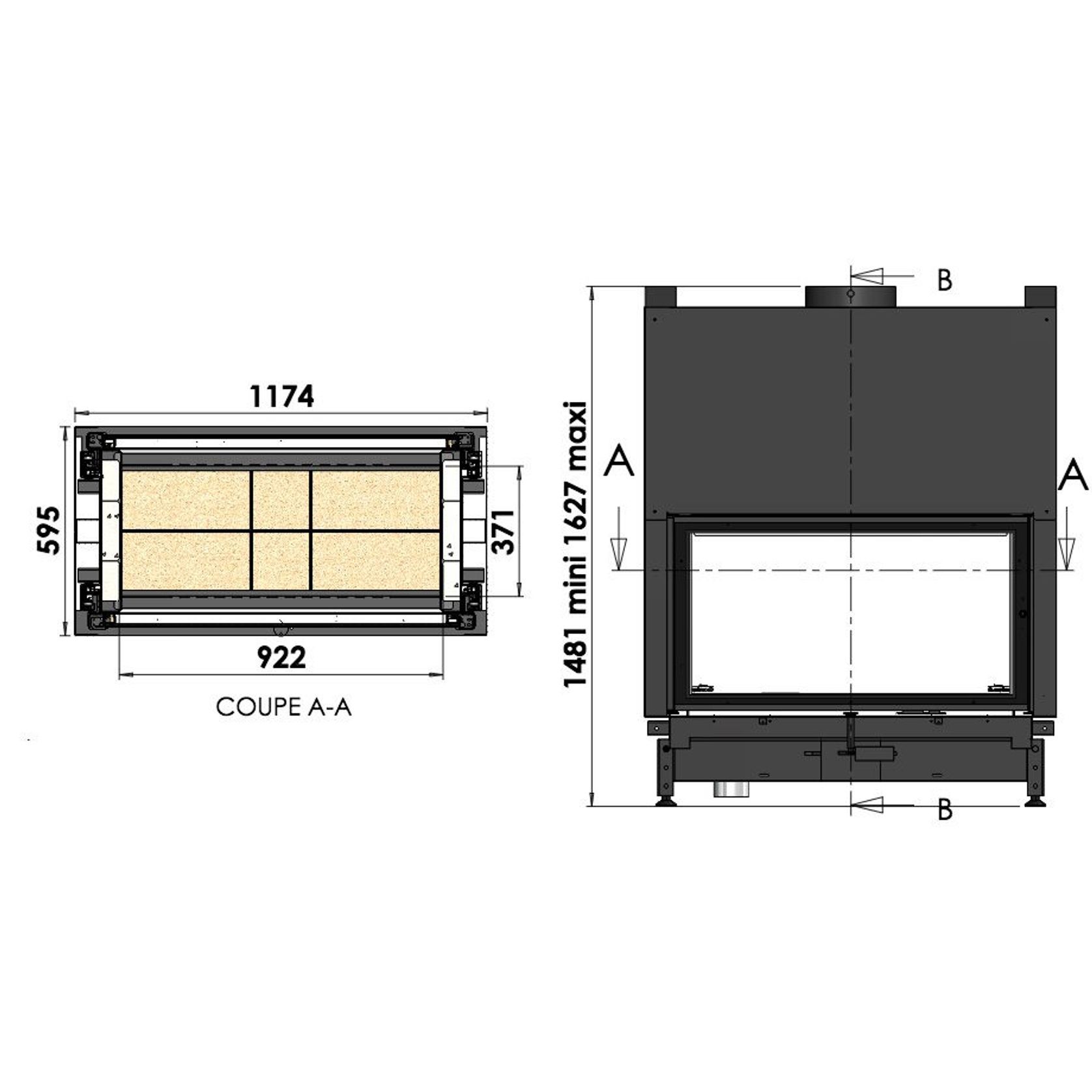 Cheminee Chazelles Df1200 Designer Wood Fireplace gallery detail image