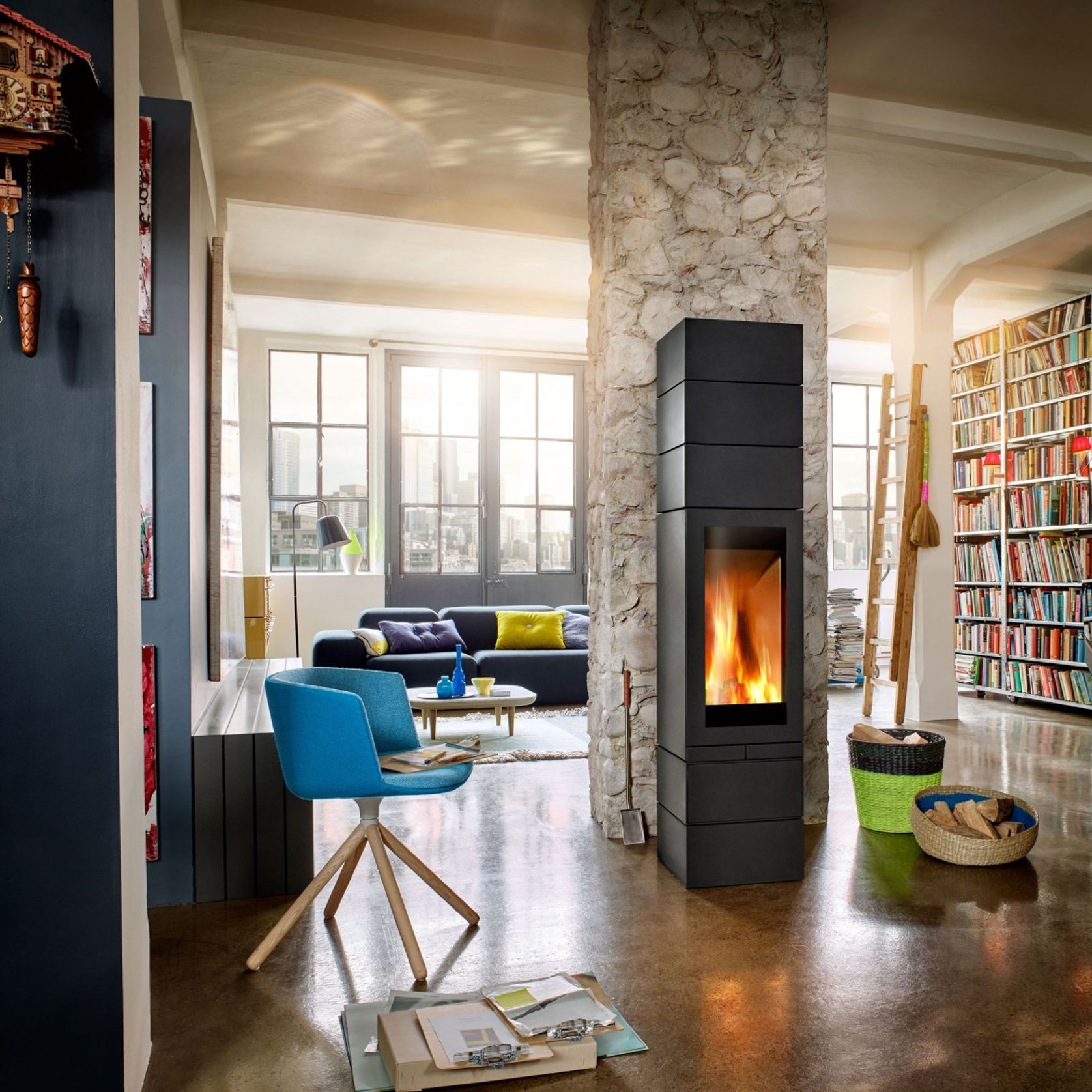 Skantherm Element 400 Front - Slow Combustion Wood Heater gallery detail image