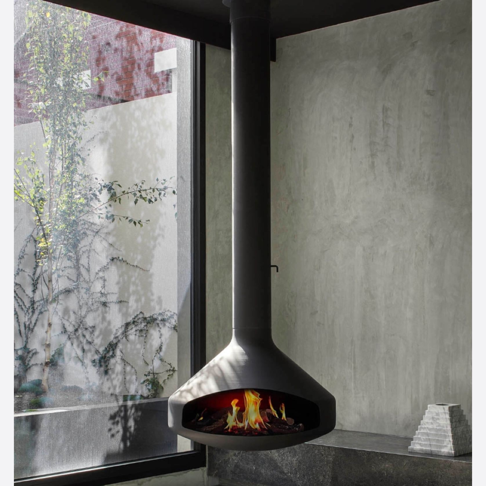 Focus Suspended Indoor Wood Fire Range gallery detail image