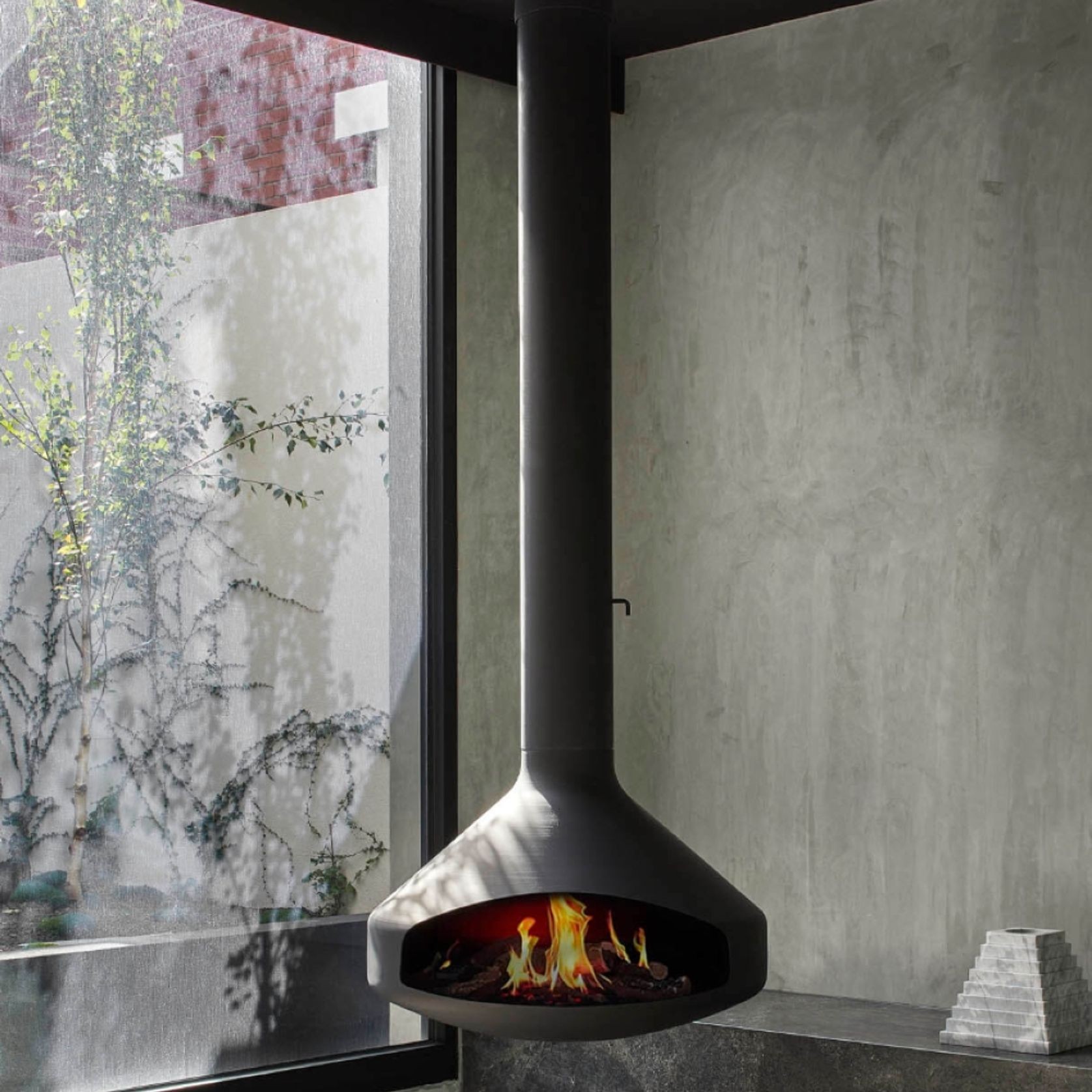 Focus Suspended Indoor Wood Fire Range gallery detail image