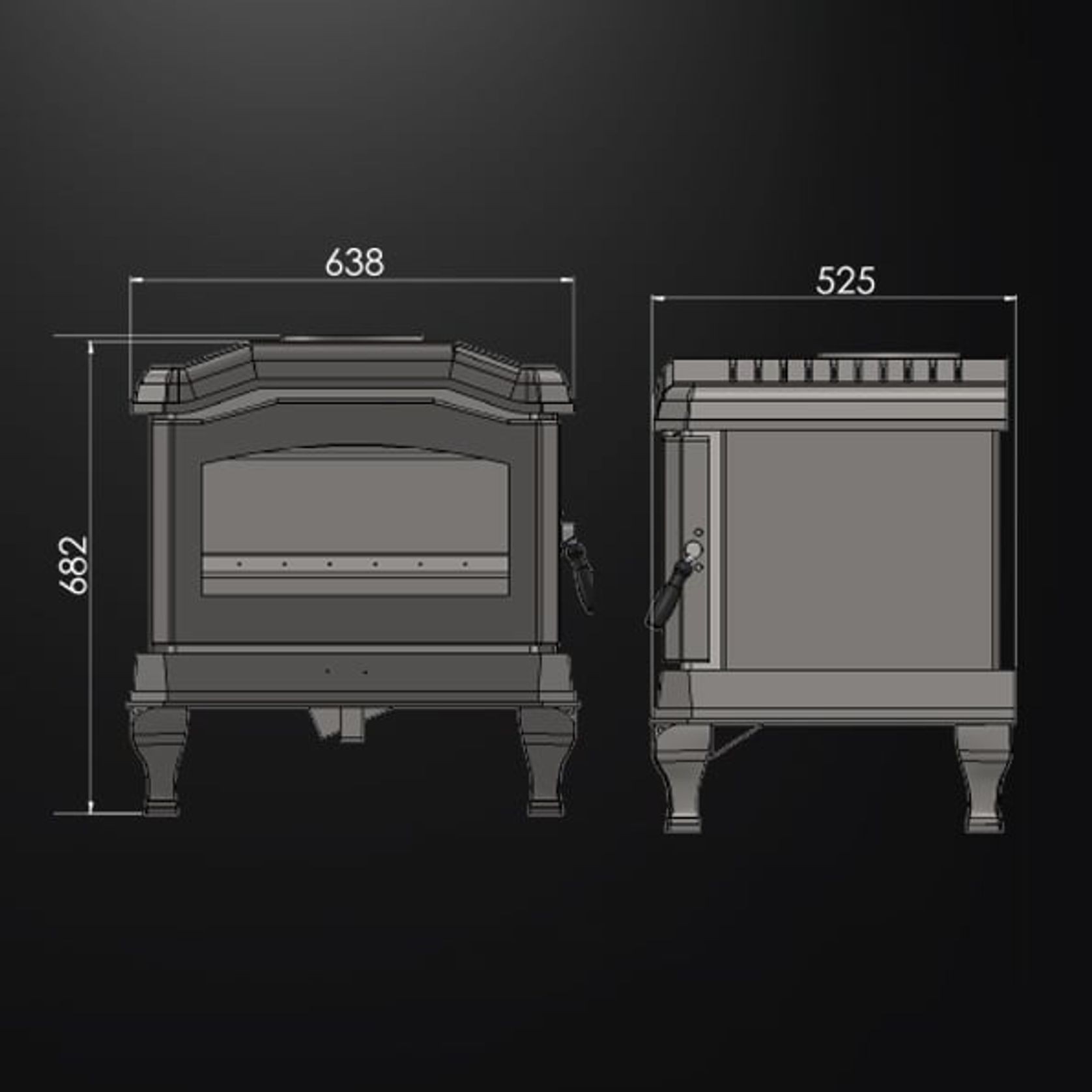 Kemlan C24 II Wood Fireplace gallery detail image