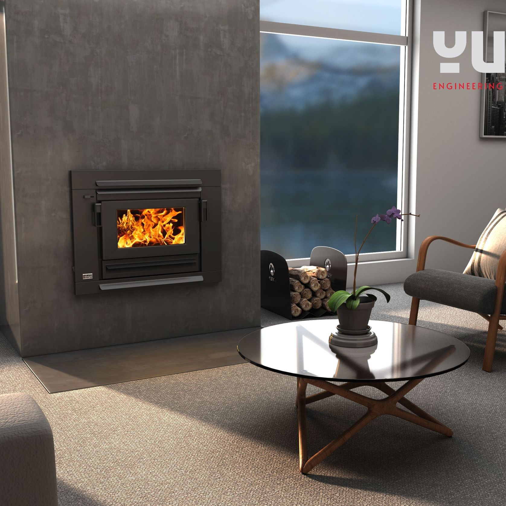 Xander Insert Wood Burner Fireplace gallery detail image