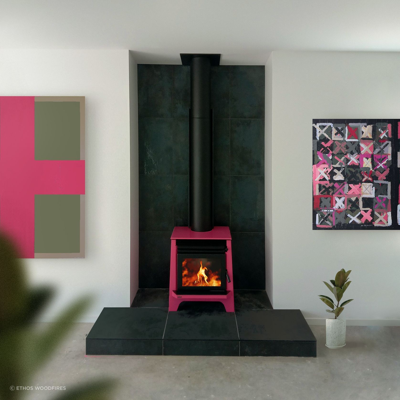 Phoenix Freestanding Wood Fireplace gallery detail image