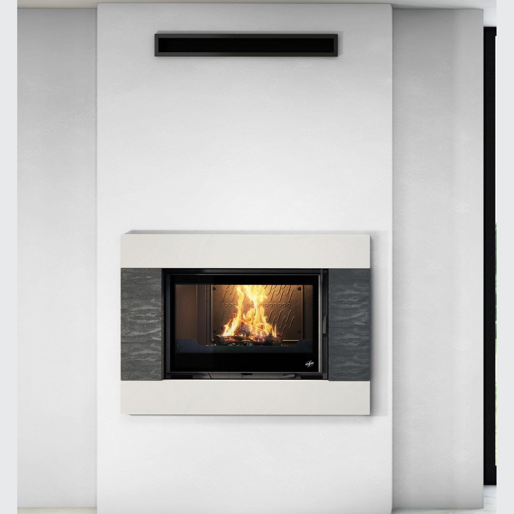 Seguin Europa 7 Blackline Cast Iron Fireplace gallery detail image