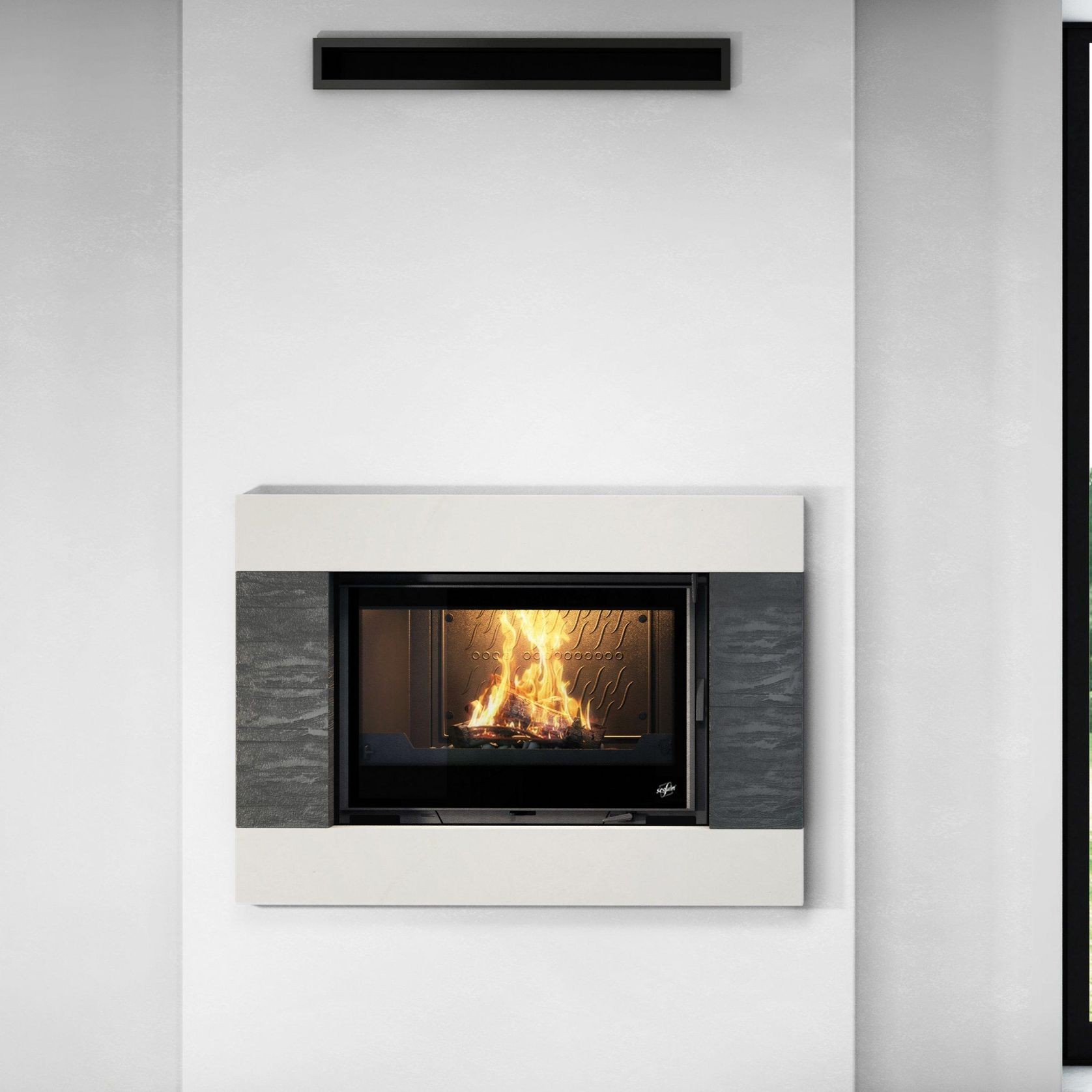 Seguin Europa 7 Blackline Cast Iron Fireplace gallery detail image