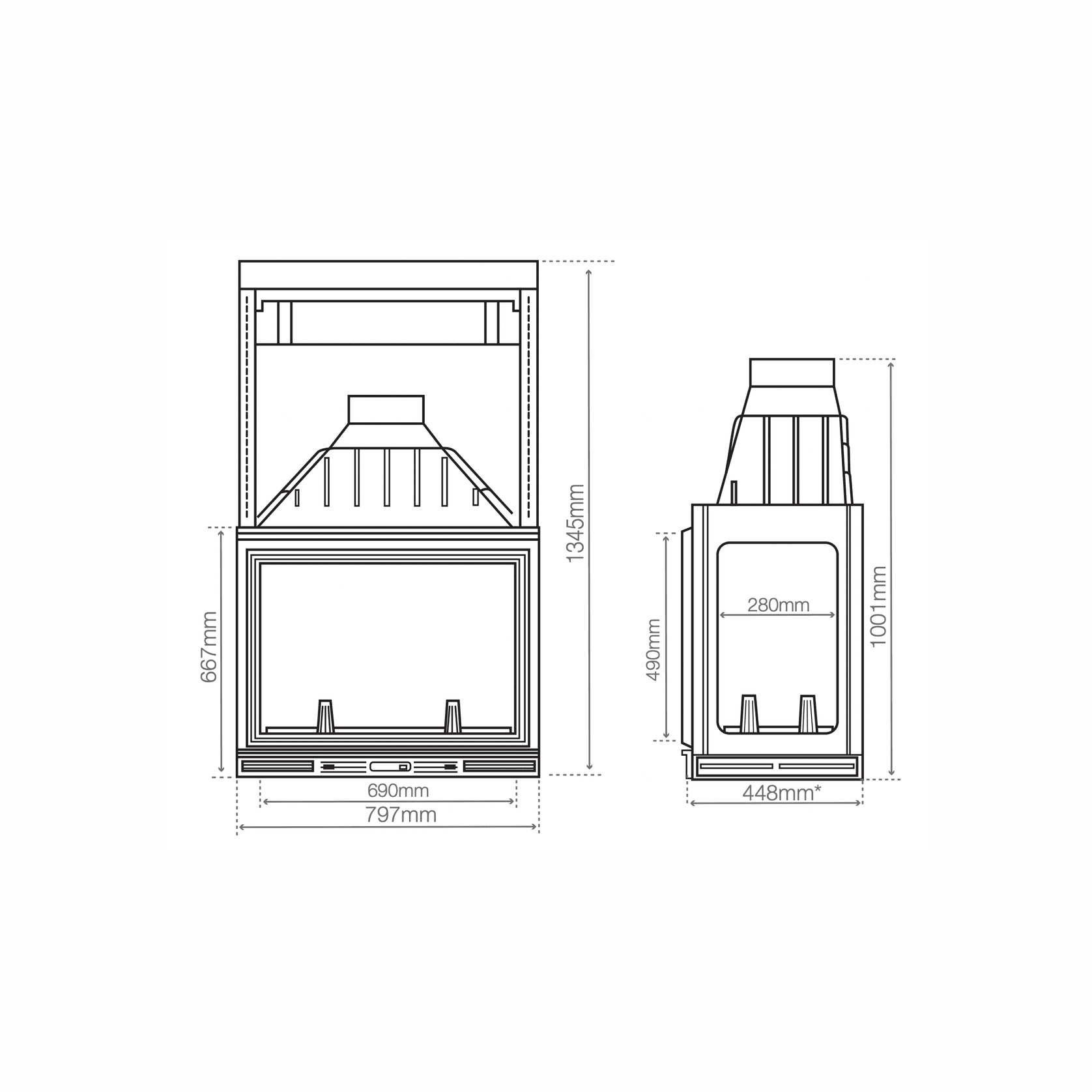 Seguin Multivision 8000 4 Sided Cheminee Fireplace gallery detail image