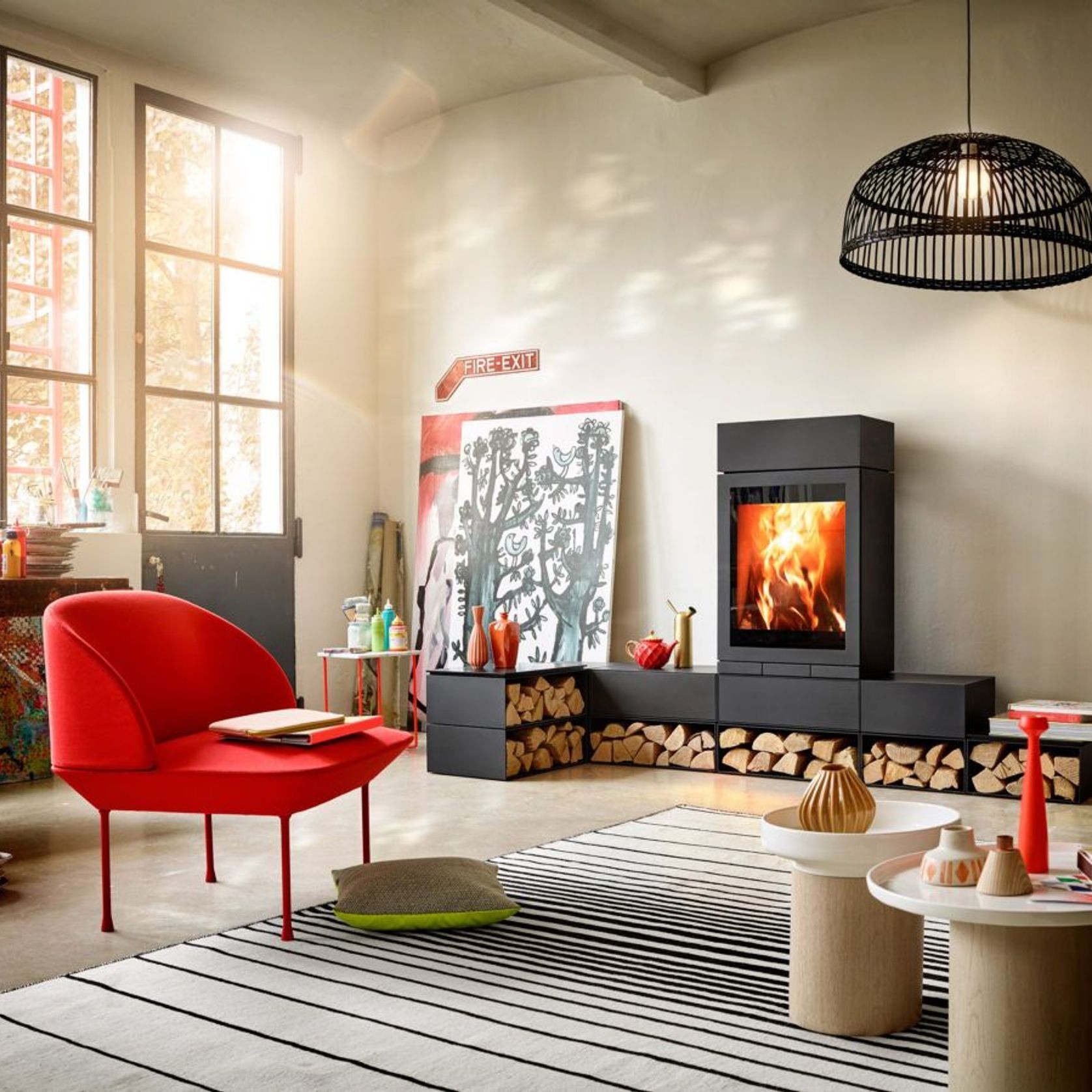 Skantherm Elements 600 Front - Slow Combustion Wood Heater gallery detail image