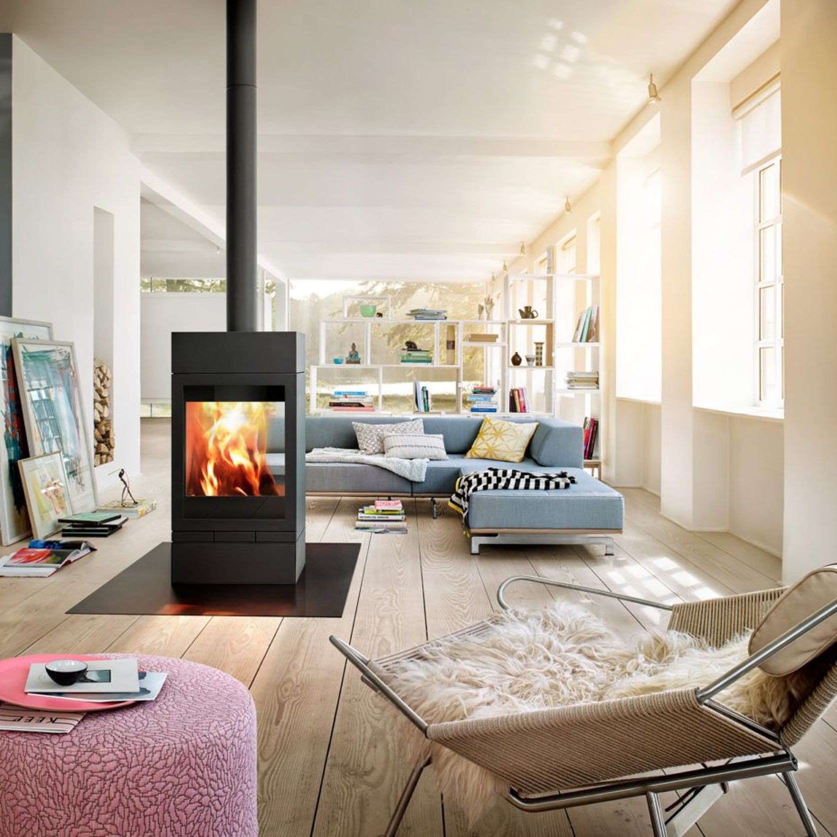 Skantherm Elements 600 Tunnel - Slow Combustion Wood Heater gallery detail image