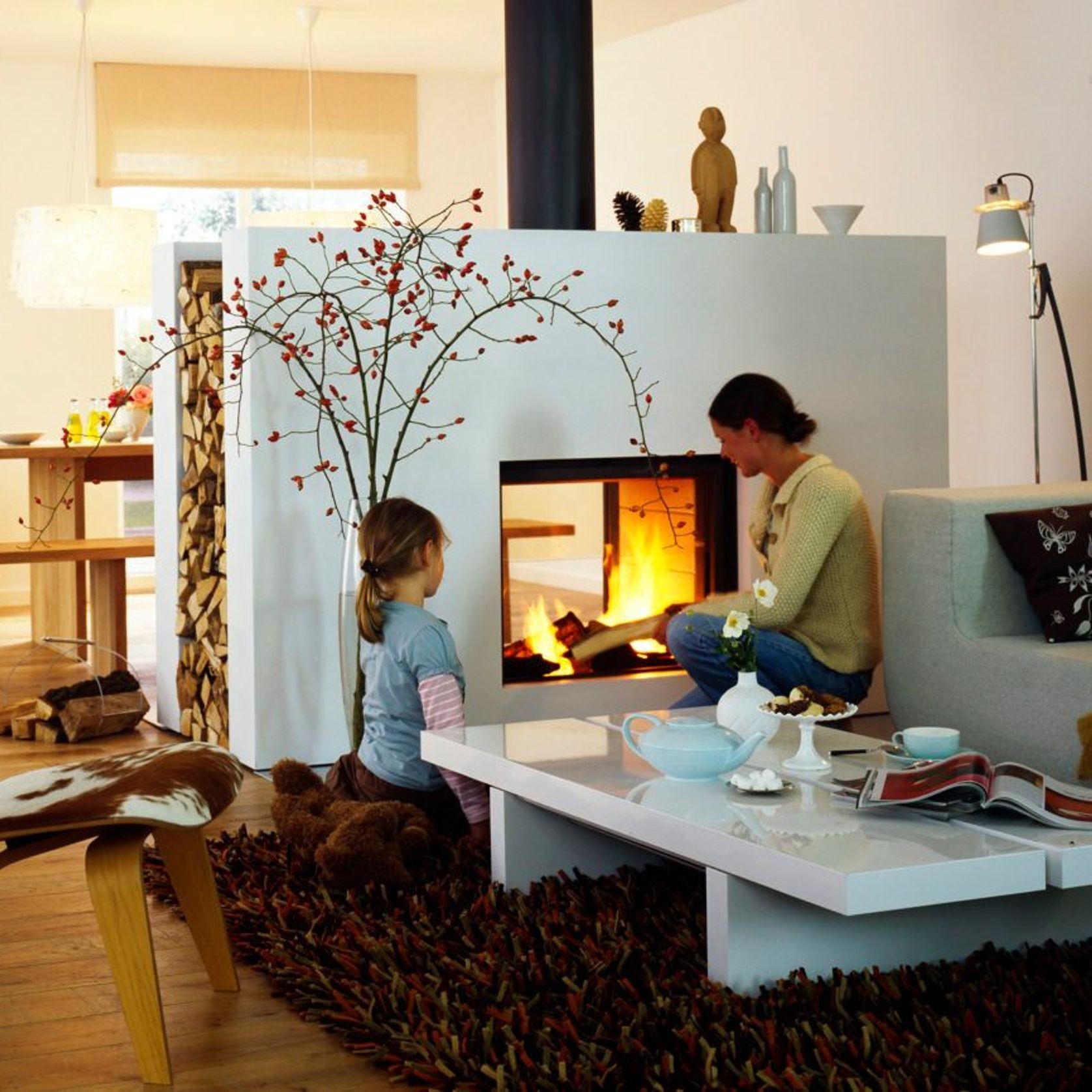 Stuv 21 - Double Sided Built-in Fireplace gallery detail image